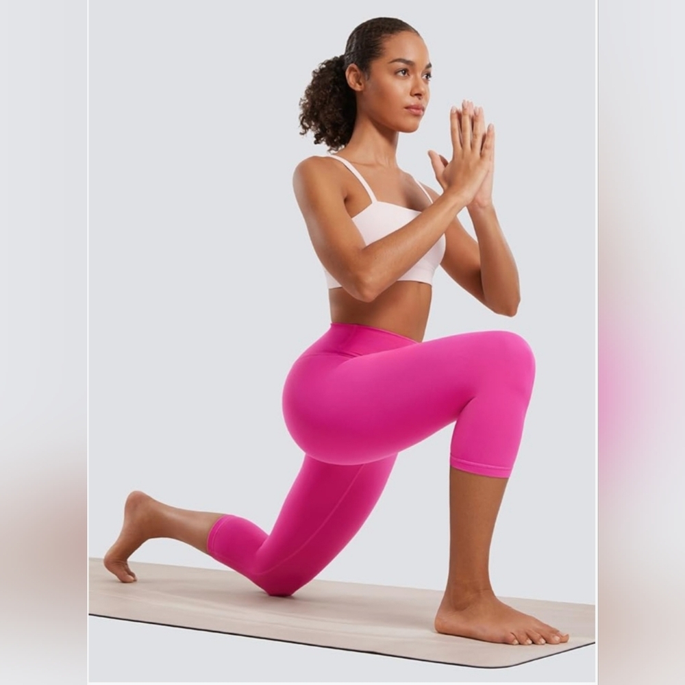 ❤️SPECIAL❤️NWT.CRZ YOGA Butterluxe Capris Leggings In Hibiscus Purple - Picture 5 of 11